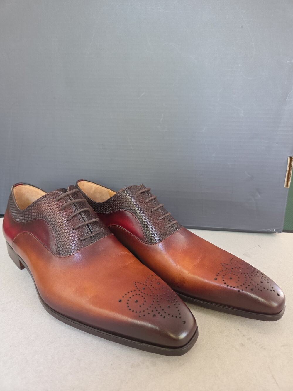 Magnanni Mens Corsino Leather Cap Toe Oxfords 21399 Sz 9 $695